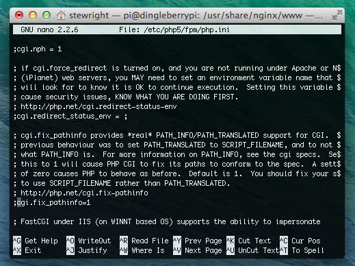 Configure PHP with Nginx on Raspberry Pi