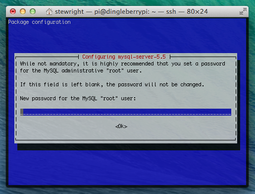create database mysql raspberry pi