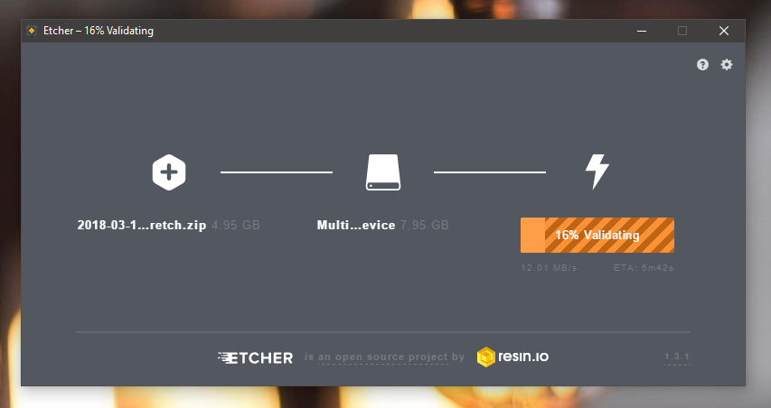 Install Raspbian on USB Flash