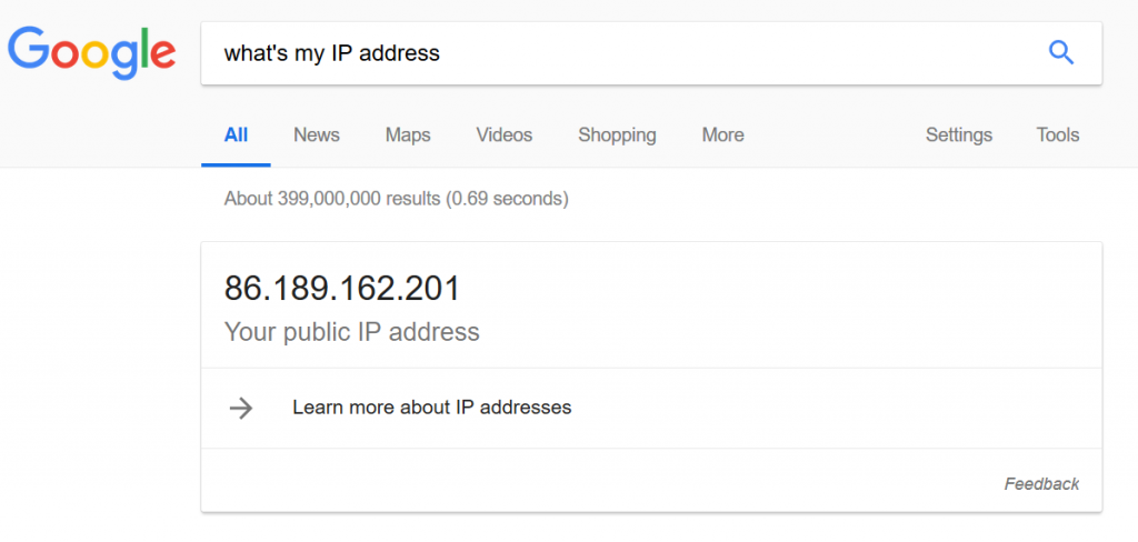 Find your IP address