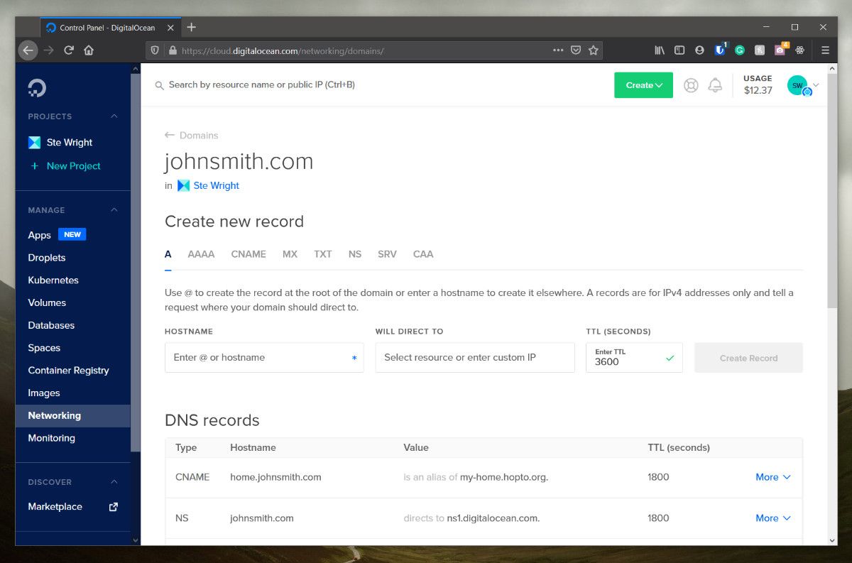 How to point a domain to a dynamic IP address