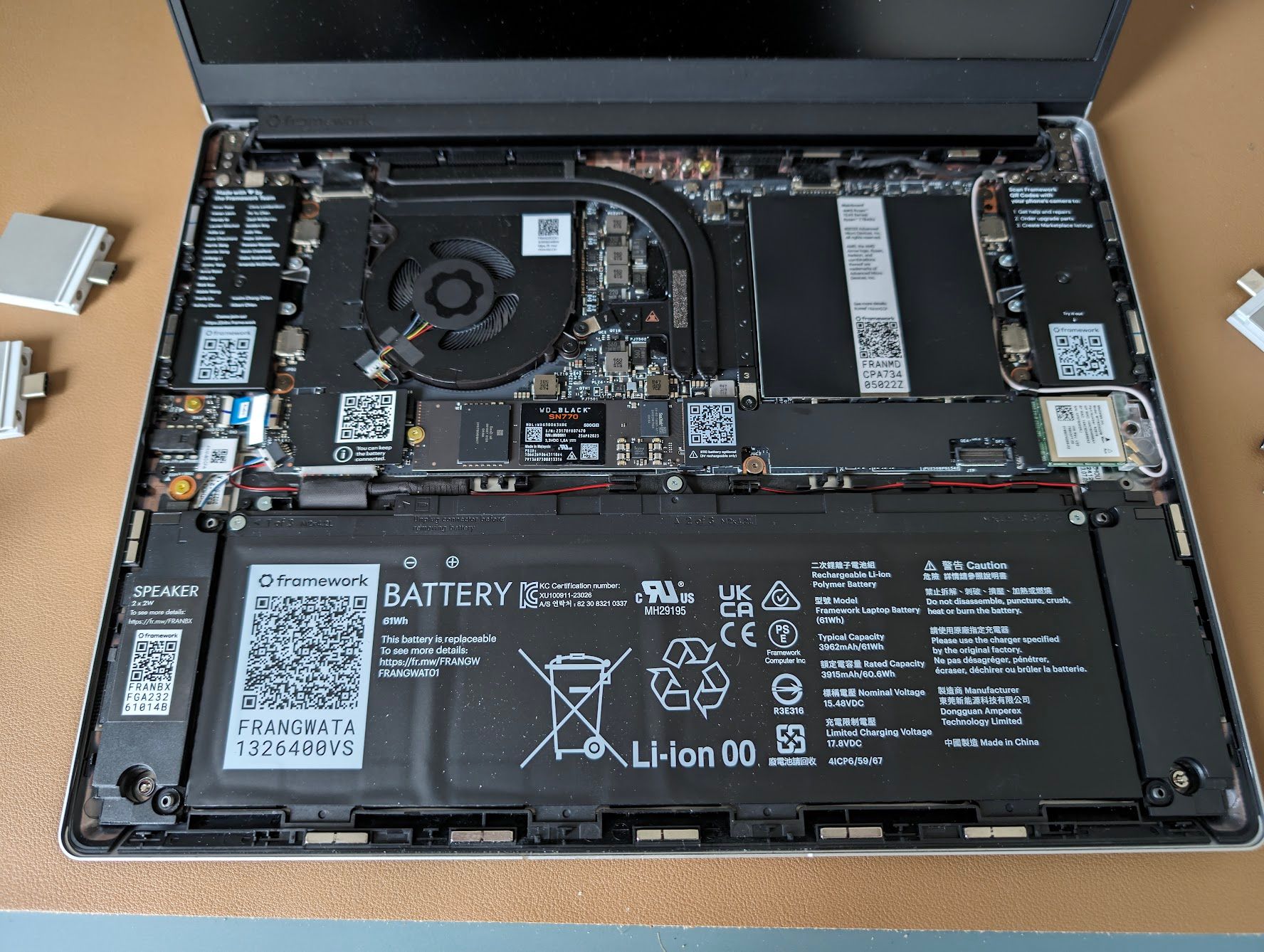 Framework Laptop 13 internal hardware