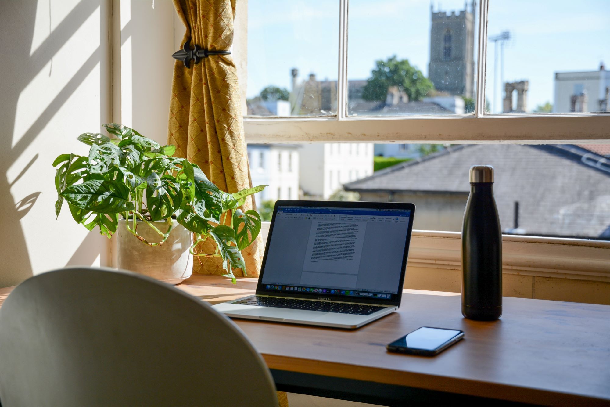 Laptop on a desk