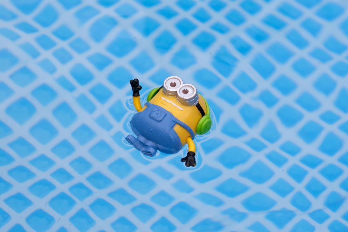 A minion in a pool